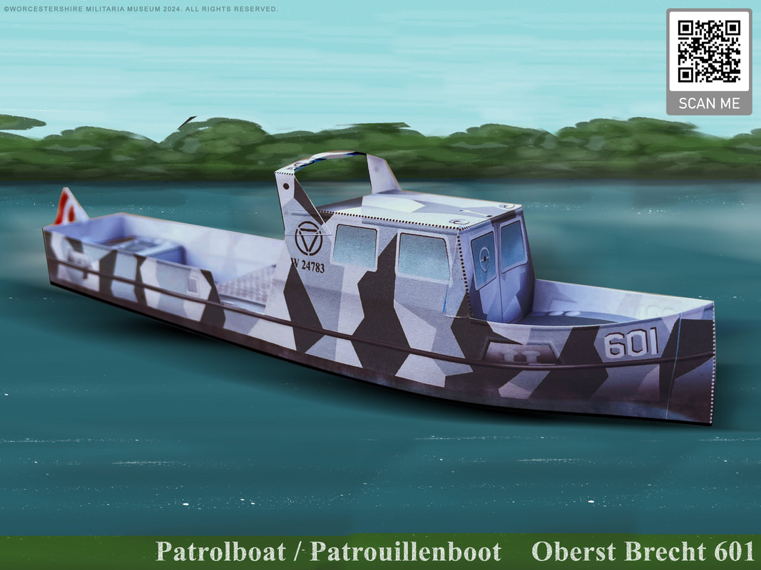 Osterreich OBH Patrouillenboat Oberst Brecht 601 model template. 