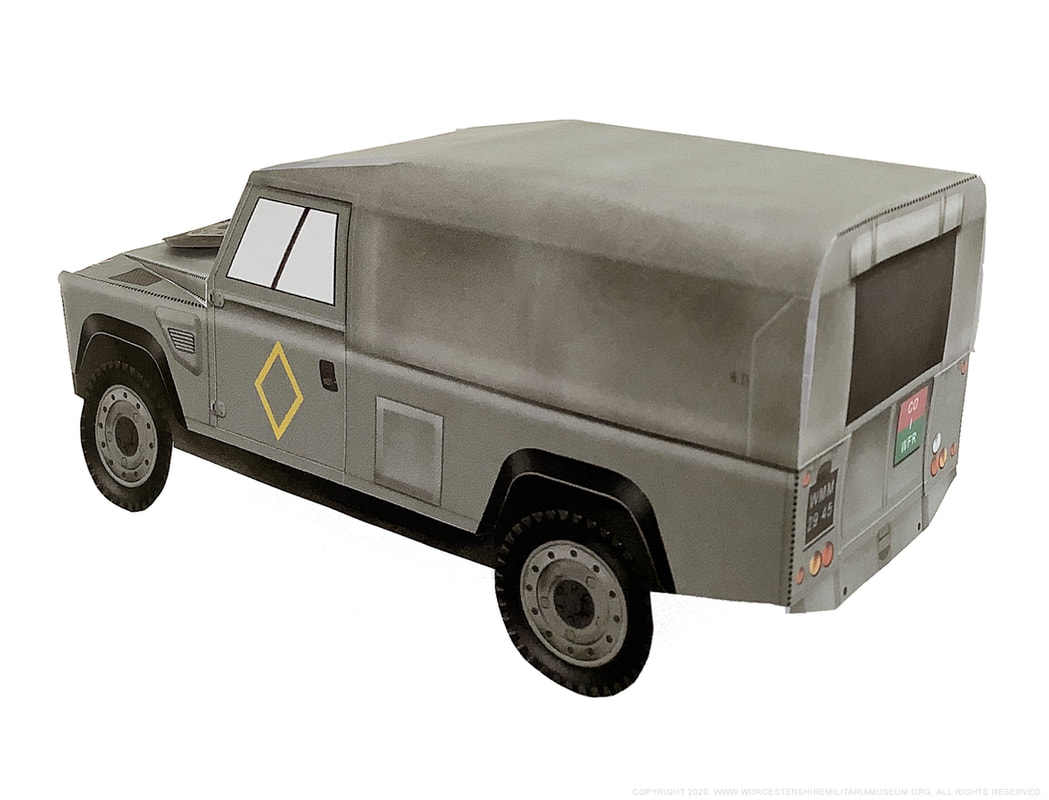 Landrover paper model template