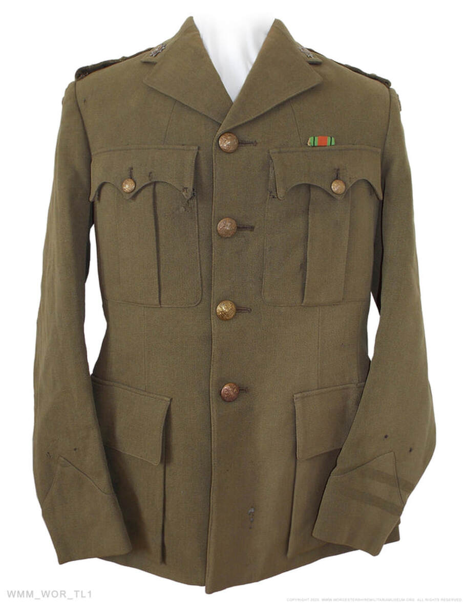 Second World War Worcestershire Regiment Home Guard's Colonel's tunic.