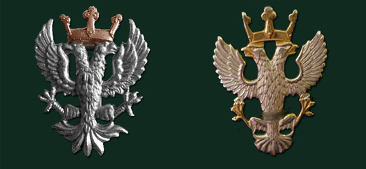 Mercian Brigade, Mercian Regiment hat badge comparison. 