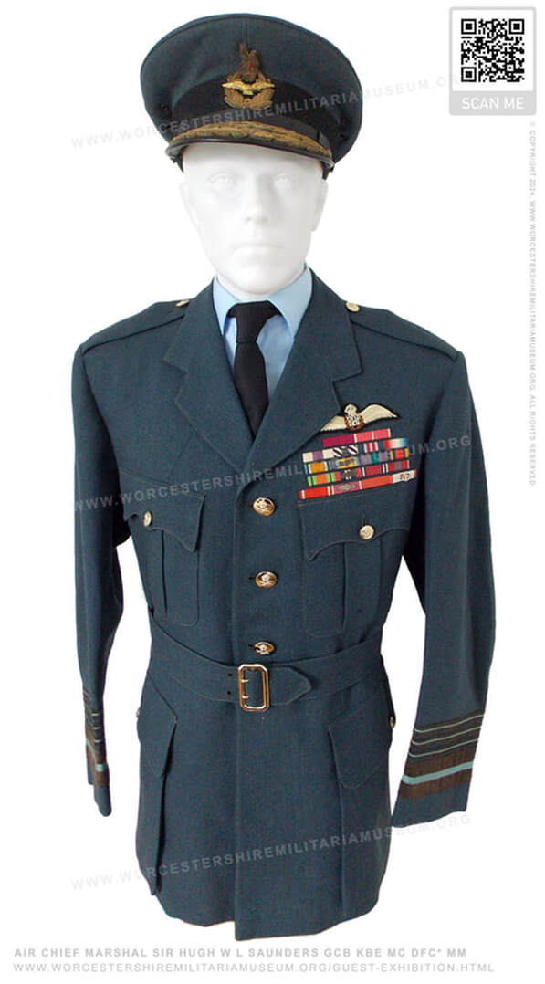 Air Chief Marshal Sir Hugh William Lumsden Saunders. World War II RAF Service Dress jacket. WWI fighter ace.