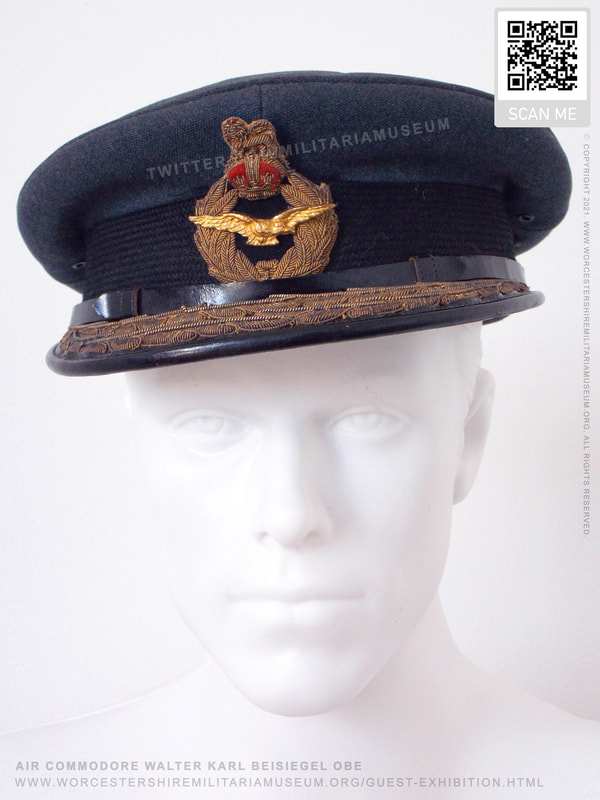 Air Commodore Walter Karl Beisiegel . WW2 Air Marshal's visor peaked cap.