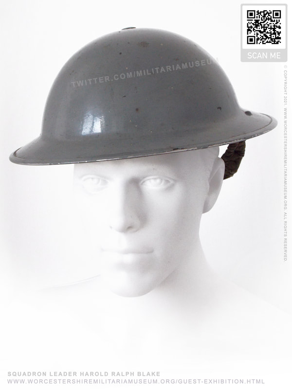 Squadron Leader Harold Ralph Blake. WW2 RAF airfield First Aid Post steel helmet