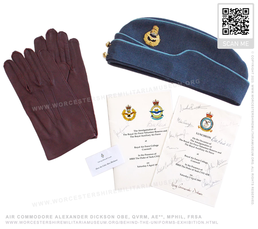 Personal items from Air Commodore Alexander Dickson OBE QVRM AE MPHIL FRSA. Signed documentation with senior officers and Victoria Cross winners.