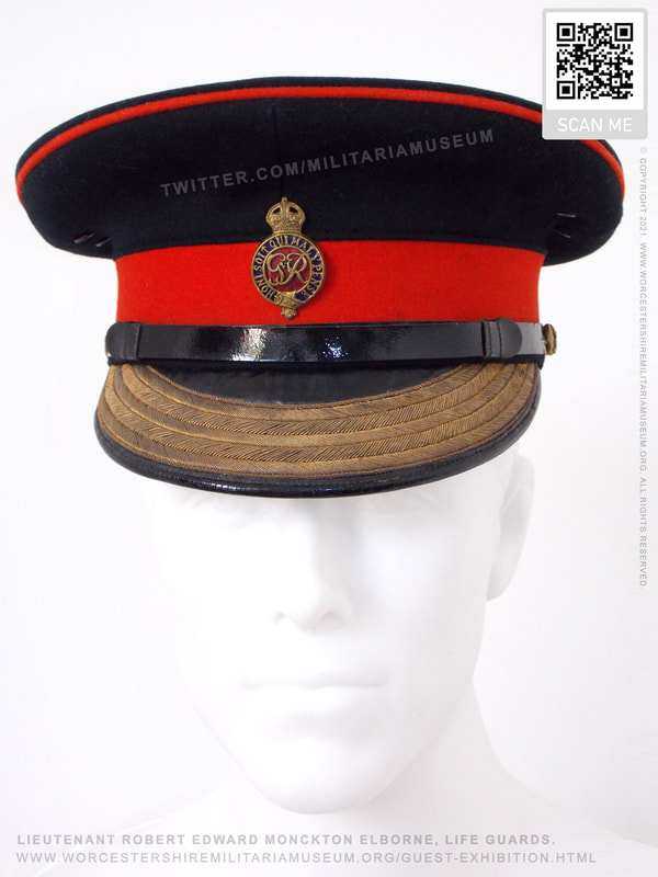 Robert Edward Monckton Elborne. Life Guard's Officer's No.1 Dress cap.