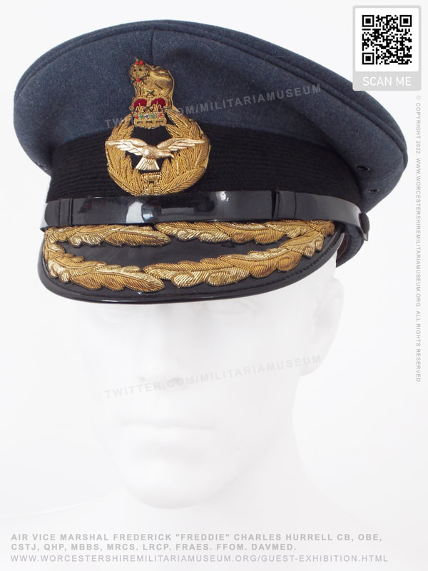 AVM F C Hurrell. 1980 Air Officer's visor cap. Au Wai Lam Tailors