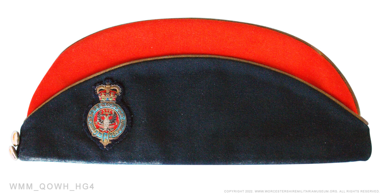 The Queens Own Mercian Yeomanry Austrian pattern cap.