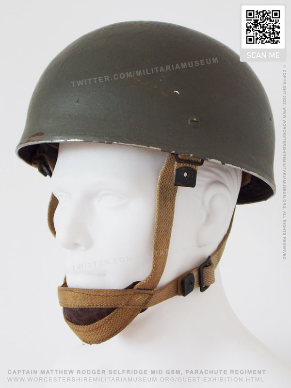 Falklands War Paratrooper's steel HSAT parachute helmet