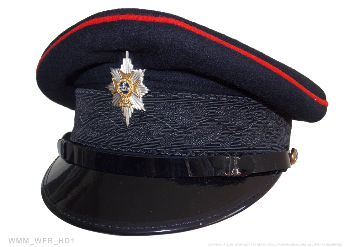 1980s WFR Worcestershire Foresters Regiment officer cap