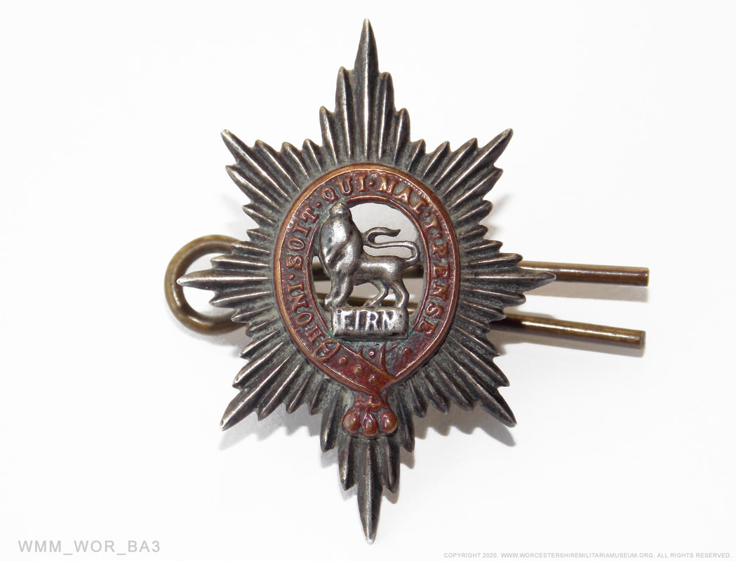 Worcester Regiment officer WW2 cap badge