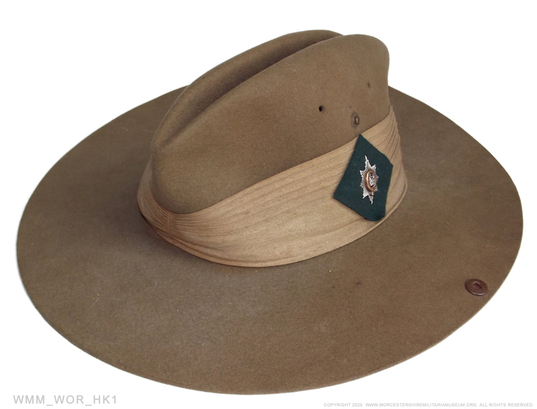 7th Battalion. Worcestershire Regiment. Slouch hat.