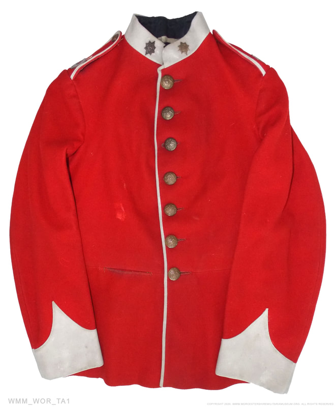 WW1 1909 Worcestershire Regiment Other Ranks Home scarlet jacket.