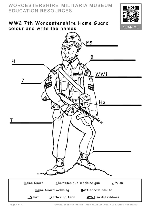 WW2 7th Battalion Home Guard Worcestershire Regiment activity sheet.